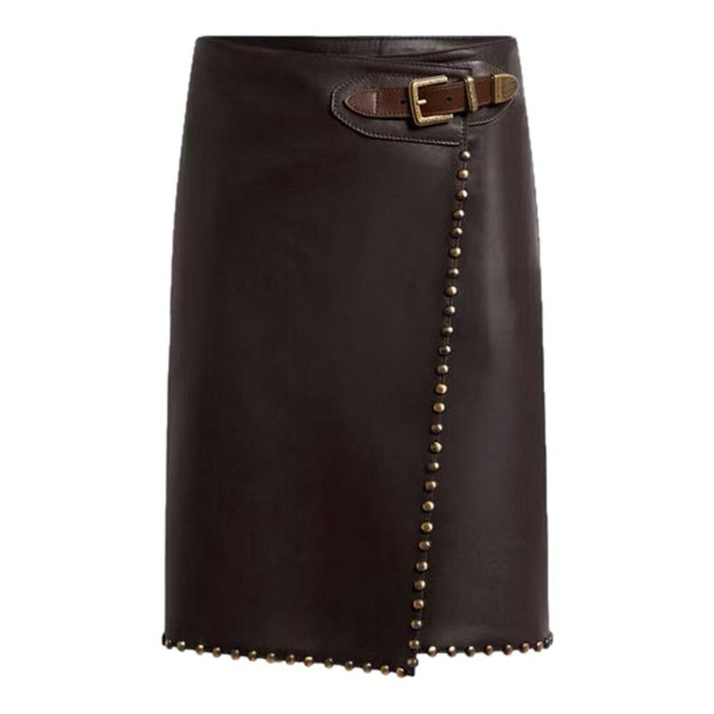 Etro Women Short Studded Leather Skirt